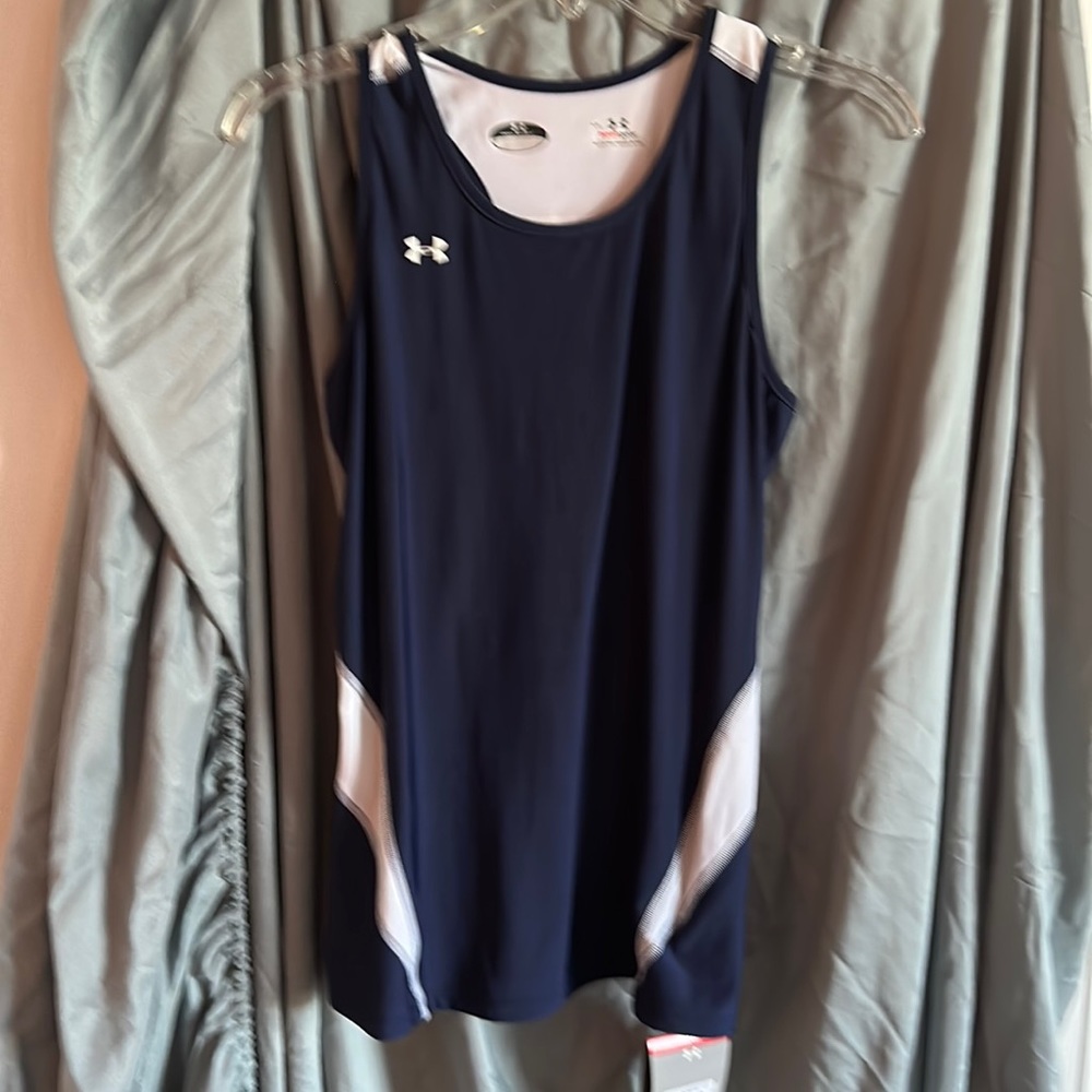 BOGO NWT Under AmourLG Navy/white.  Runs small - Medium.